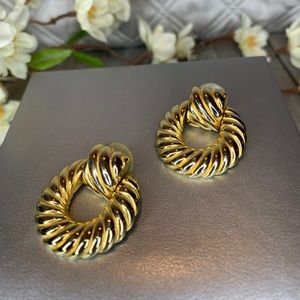 Nordstrom 80’s Era Gold Plate Statement Earrings